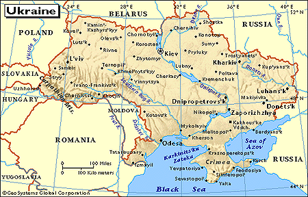 map of Ukraine
