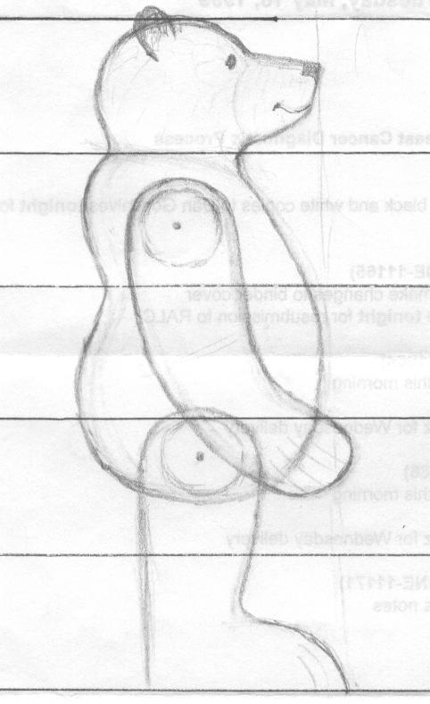 Sketch of Leonard: side view