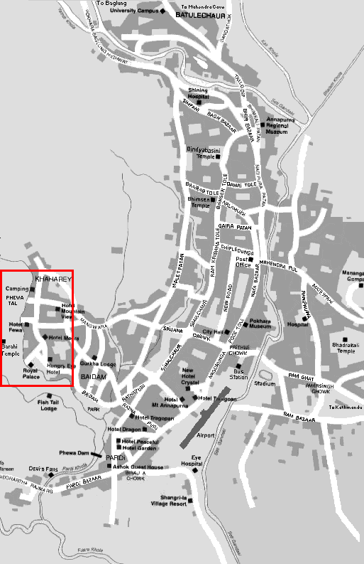 Map of Pokhara