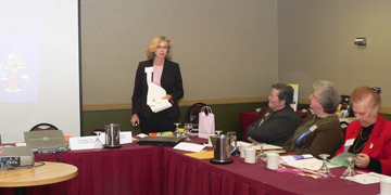 Institute Speaker and presenter, Chris Dickey, PRP, NAP Communications Committee (standing).