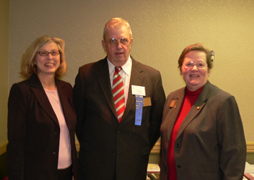 Institute Presenter, Chris Dickey, PRP (left), William E. Starkey, PRP, NJSAP President (center), District One Director, Carol Henselder, PRP (right).