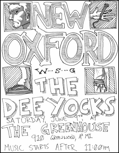 Our first show ever, at our summer sublet last year.  Props to the Deeyocks!