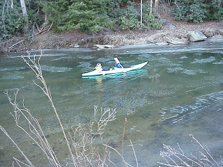 The icebergs don't stop some guests from enjoying a quick paddle on the river!