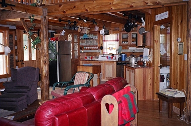 Nothing like eating meals in the fresh air of the mountains!  Don't want to eat inside?  Enjoy your meal on the spacious deck overlooking the river!