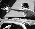 Chelsea Baker washes car for hurricane relief