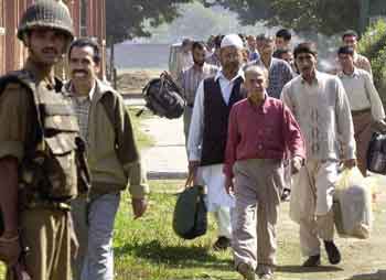Election officials arrive for duty