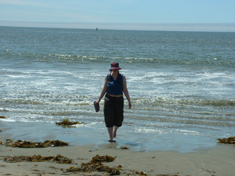 On the beach