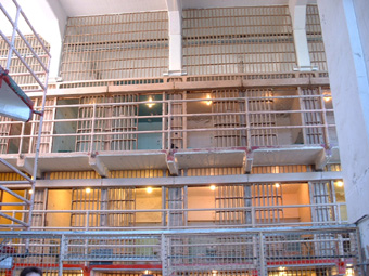 Rows of cages
