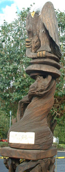 Wood carving at Felton
