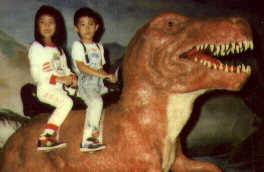 me and My bro on a dino...