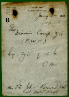 Prescription written by Dr. McPherson for Pte. John Baird during WWI