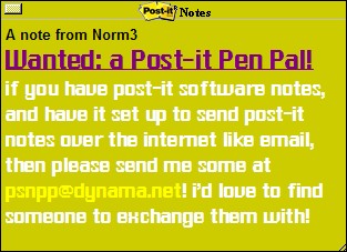 please send me a post-it note!