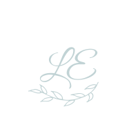 blue cursive initials
