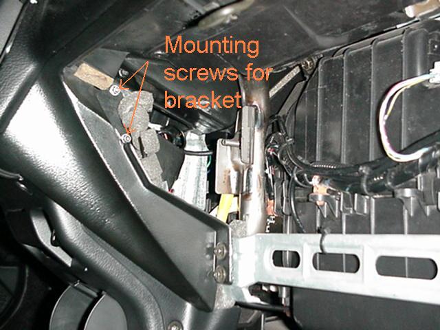 Photo: View tih glove box removed, Honda Civic (92 93 94 95)