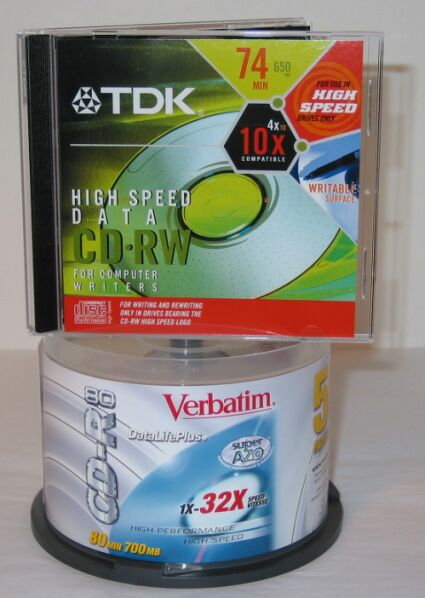 We chose Verbatim as our choice for all of the CDR test discs that we burned in our testing.  Because we burned so many discs, we had to opt for the 50 pack spindle.  Verbatim has been producing media that we have found to reliably give us great results in our testing.  TDK was chosen to supply all of the High Speed CDRW discs that we used for testing in this article.  We used one disc per drive and fully erased the disc between each test.  CDRW media can be very useful for troubleshooting possible problems with your set up before committing the final back up to a CDR disc.