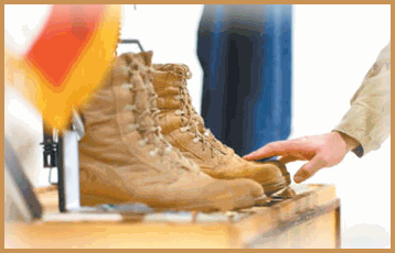 boots of a fallen soldier