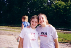 Seniors Emily & Marne make nice for the camera.