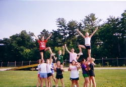 Again practicing basic stunt building before we progress to the more difficult skills.