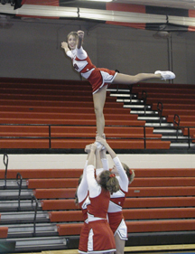 Our All Girl Stunt Squad competing in the All Girl 4 portion. Guess what, I bet you can tell from this FANTASTIC arabesque that they won! They are truly a phenomenal stunt group.