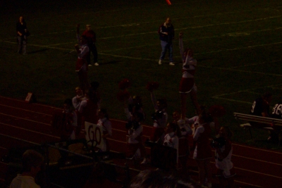 Sorry it's&nbsp; a bit dark but the varsity squad got out the signs and got the crowd going!