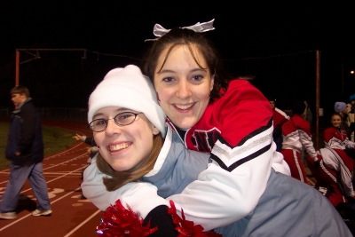 Friends Jerrica Amanda cheesing it up for the camera. 