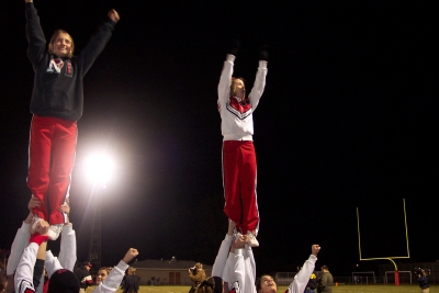 Lisa & Ashley in cupies during Varsity football game.