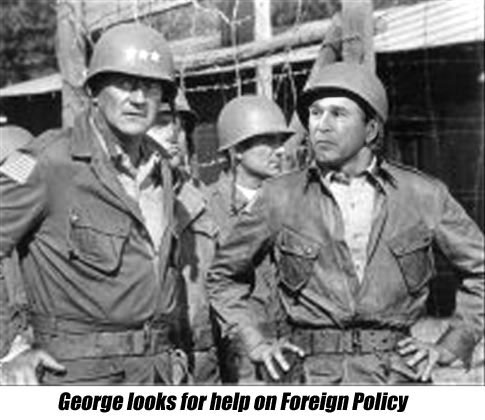 George Bush meets his hero