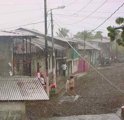 Pissing it down, San Carlos.