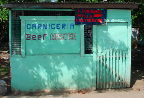 Beef MASTER? Fortunately I never saw this open, Big Corn Island.