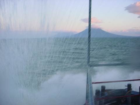 Ometepe and the Concepción volcano, and a good way to drown your camera, Lake Nicaragua.