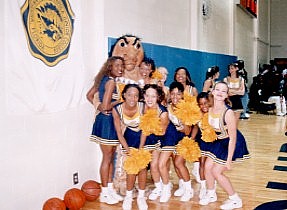 [us with the mascot homecoming '98]
