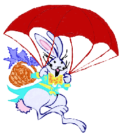 Bunny On Parachute