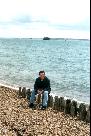 On the beach in Portsmouth.