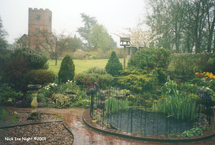 That's our East Gate garden and guess what? It's raining...