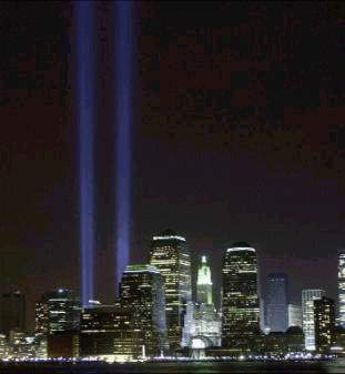 A memorial for 9/11 on March 12, 2002