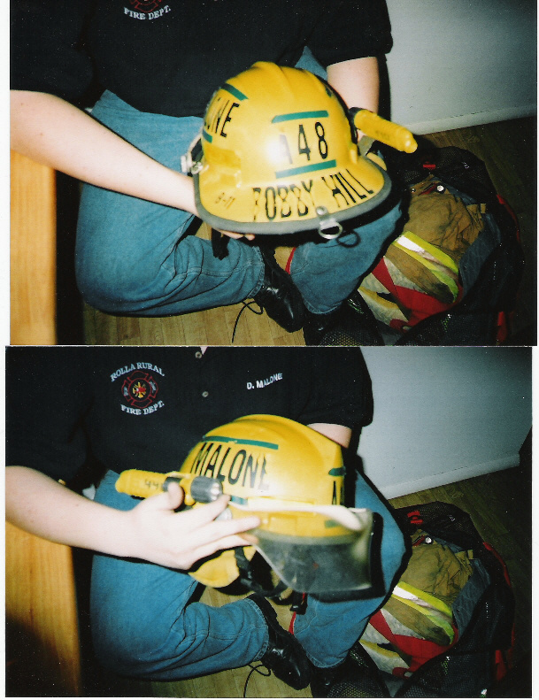 My helment after a Fire Department Training Night