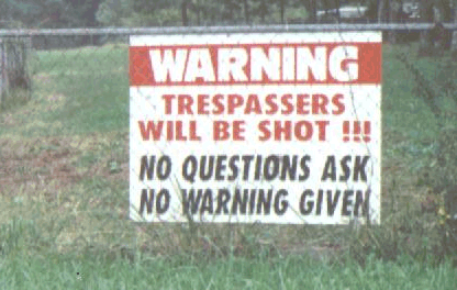 A Sign At Mrs. Branson's Home