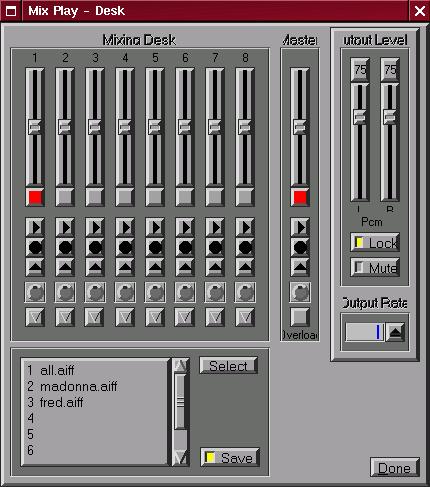 The DAP Sample Mixing Desk