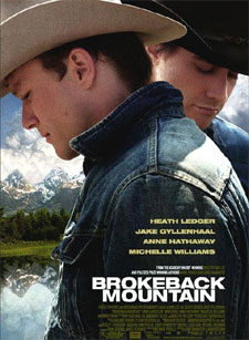 Movie poster for Brokeback Mountain.