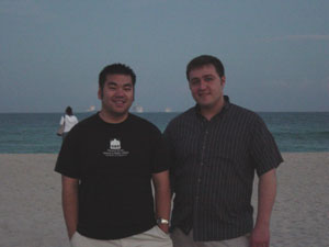 Photo of Nick and Adam in South Beach Florida.  Photo courtesy of Nick Peyton.