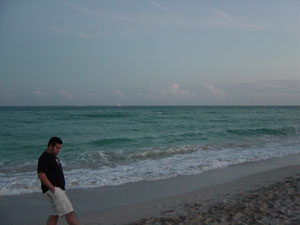 Photo of Nick Peyton in South Beach Florida.  Photo courtesy of Nick Peyton.