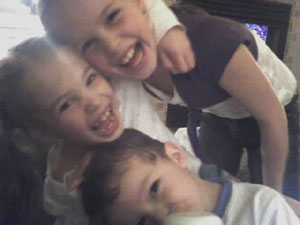 A photo all three kids.  Photo taken on March 3, 2007.