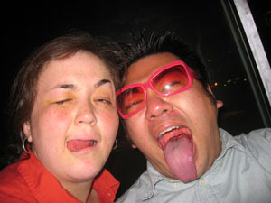 Photo of Kelli and I on April 15, 2006 at Paul and Kelli's.  Photo courtesy of Kelli Larsen.