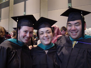 Photo Katie, Kelli and I during the reception after graduation on June 9, 2006.  Photo courtesy of Nick Peyton.
