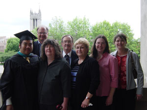 Photo of my family overlooking the UW campus at Graduation on June 9, 2006.  Photo courtesy of Nick Peyton.