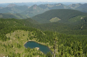 Photo of the outstanding views from Noble Knob July 9, 2006.  Photo by Nick Peyton.
