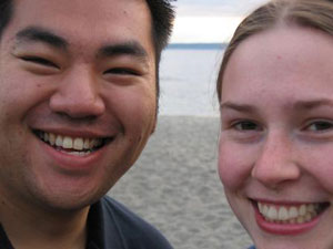 Photo of Katie and I. The photo was taken on April 25, 2005 at Golden Gardens Park, in Seattle, WA. Photo courtesy of Katie Briggs.
