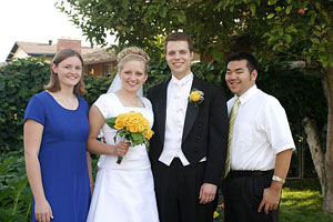 Another photo of myself, Brian, Traci and Anna on August 20, 2005 at Traci's house in American Fork, UT.  Photo courtesy of Brian Brown.