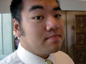 Photo of me on August 20, 2005 at the Mount Timpanogos Temple in American Fork, UT. Photo courtesy of Nick Peyton.