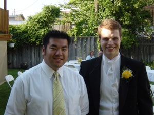 Photo of Brian and I on August 20, 2005 at Traci's house in Orem, UT. Photo courtesy of Nick Peyton.